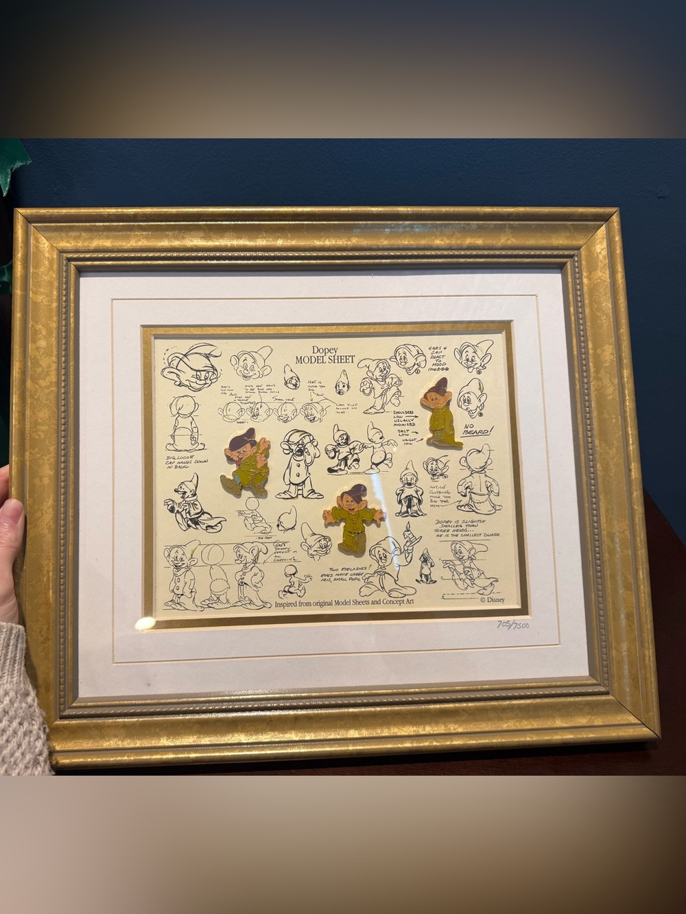Walt Disney Limited Edition Dopey Model Sheet Pin Set